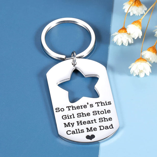 Father + Daughter Necklace & Keychain Heart Puzzle Set