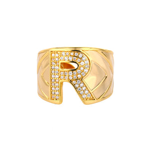 Men's Stainless Steel Initial Ring